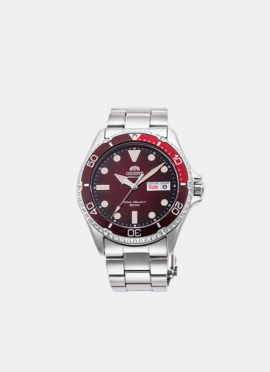 Kamasu Mako III Automatic Day Date Red Dial Metal Silver 41.8mm RA-AA0814R