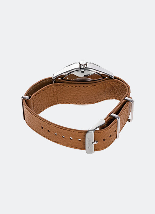 Mako Automatic 39.9mm Date Apricot Dial Silver Leather Light Brown RA-AC0Q05P