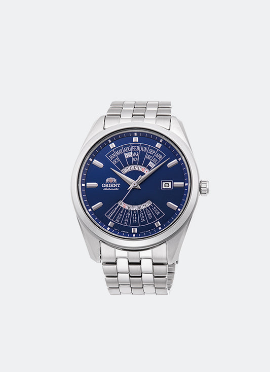 Contemporary Automatic Multi-year Calendar Blue Dial Metal Silver 43.5mm RA-BA0003L