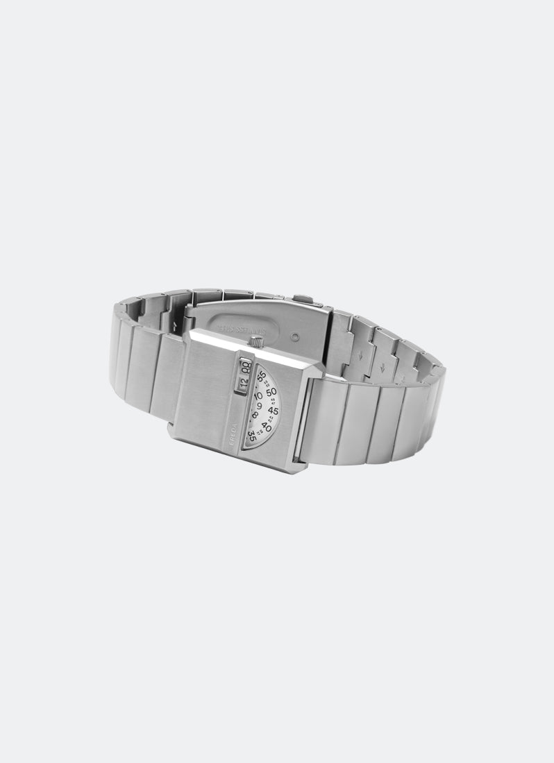 Breda Pulse Tandem White Dial Silver Metal Bracelet 26mm - 1747B