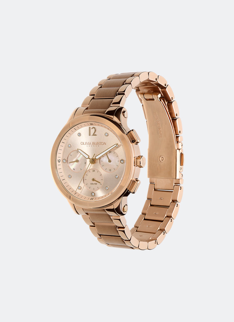 Multi-Function Blush & Carnation Gold Bracelet Watch 38mm - 24000055