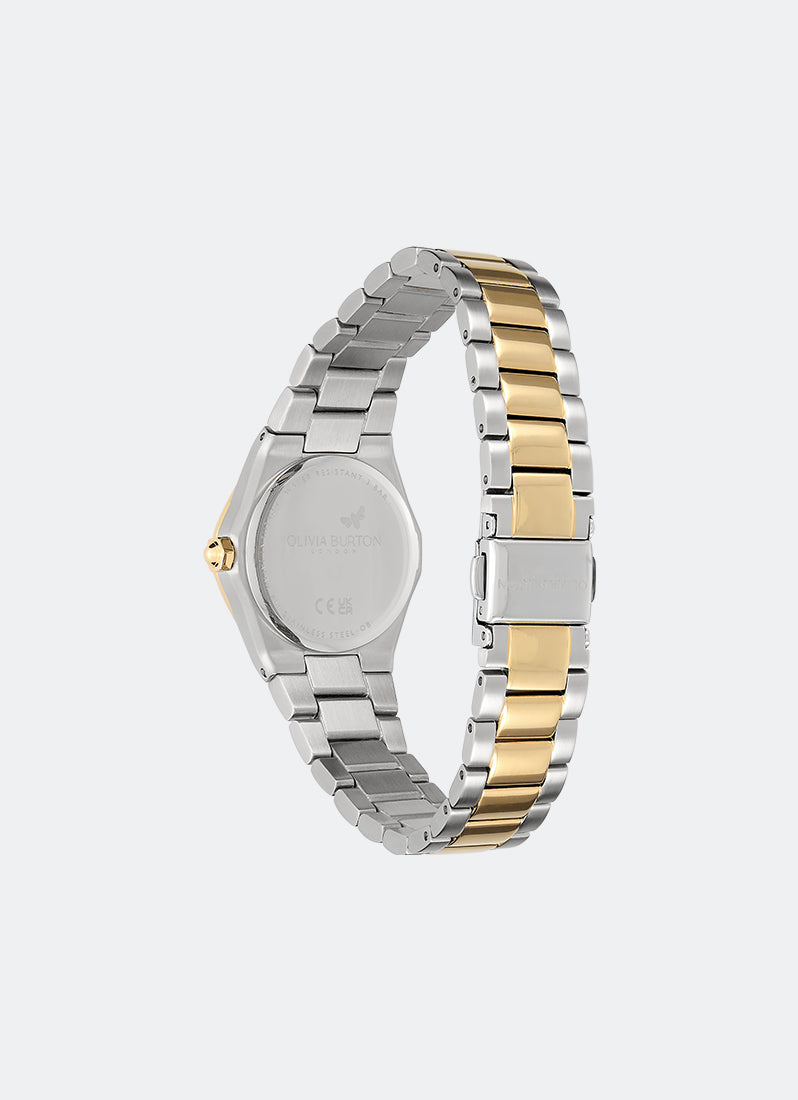 Jam Tangan Olivia Burton Sport Luxe Mini Hexa Neo Gold & Two Tone Bracelet 28mm Back