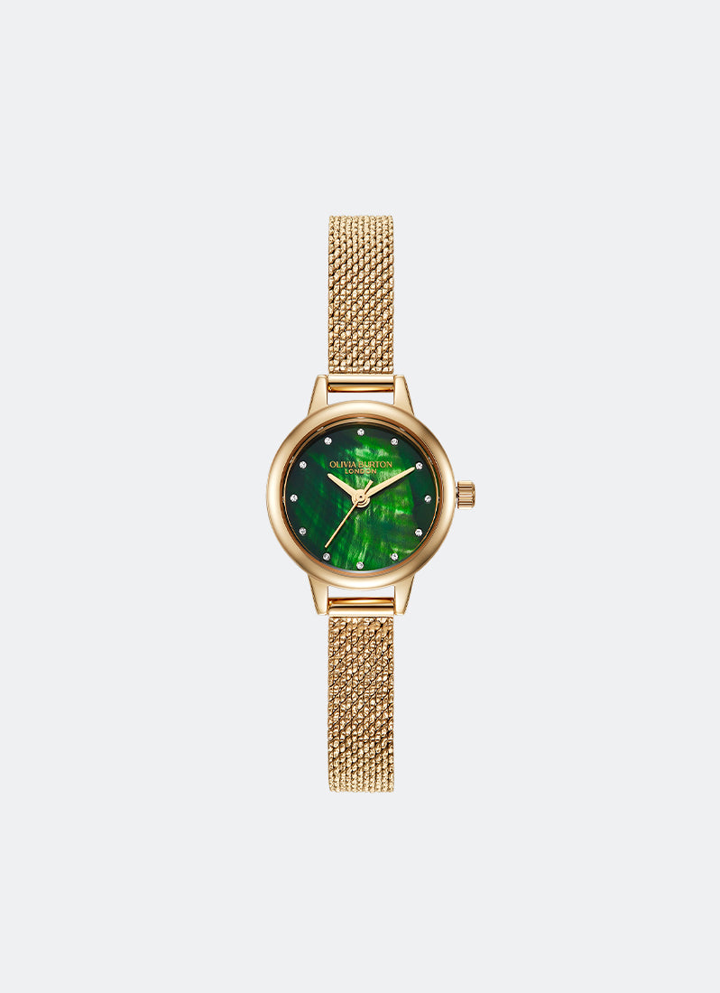 Mini Dial Green Mop Gold Boucle Mesh 23mm - 24000121