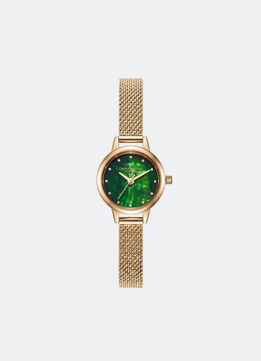 Mini Dial Green Mop Gold Boucle Mesh 23mm - 24000121