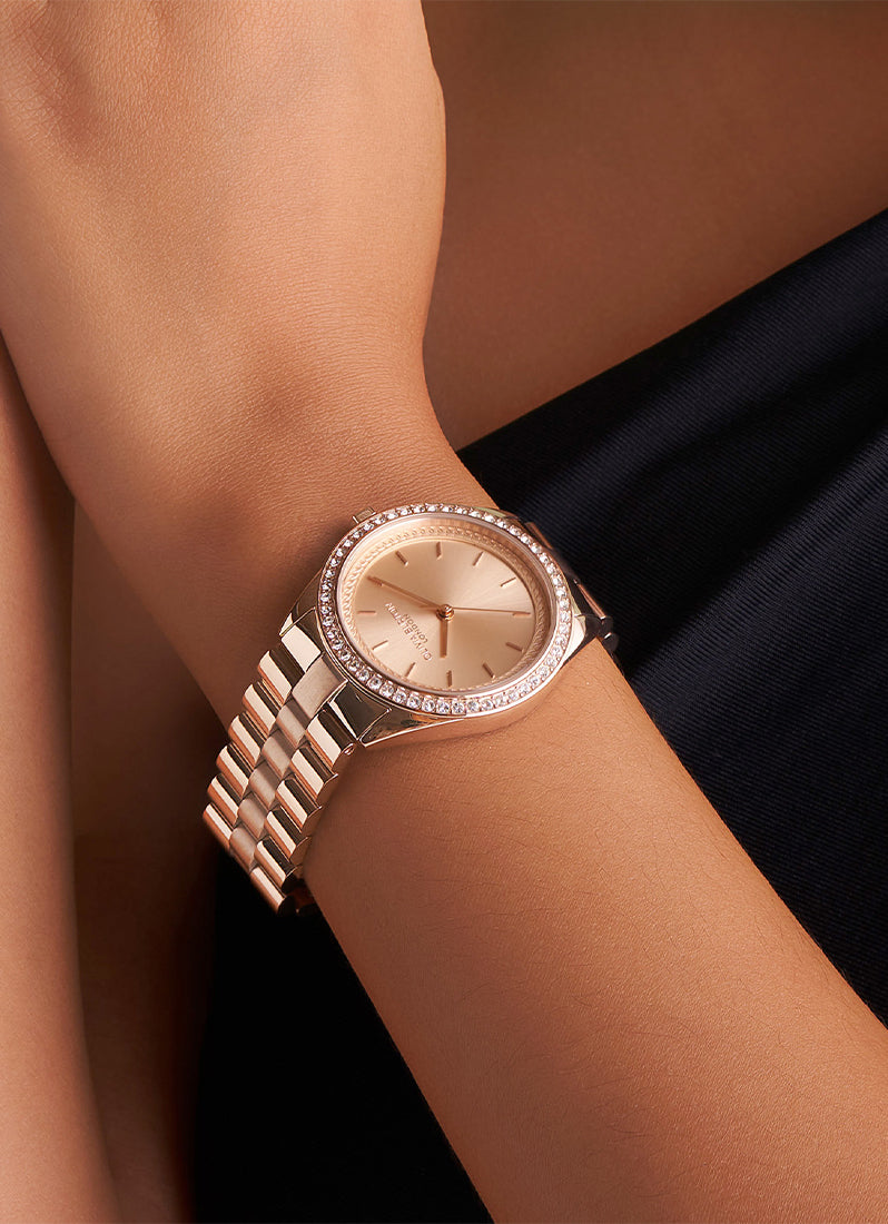 Bejewelled Rose Gold Bracelet Watch 34mm - 24000136
