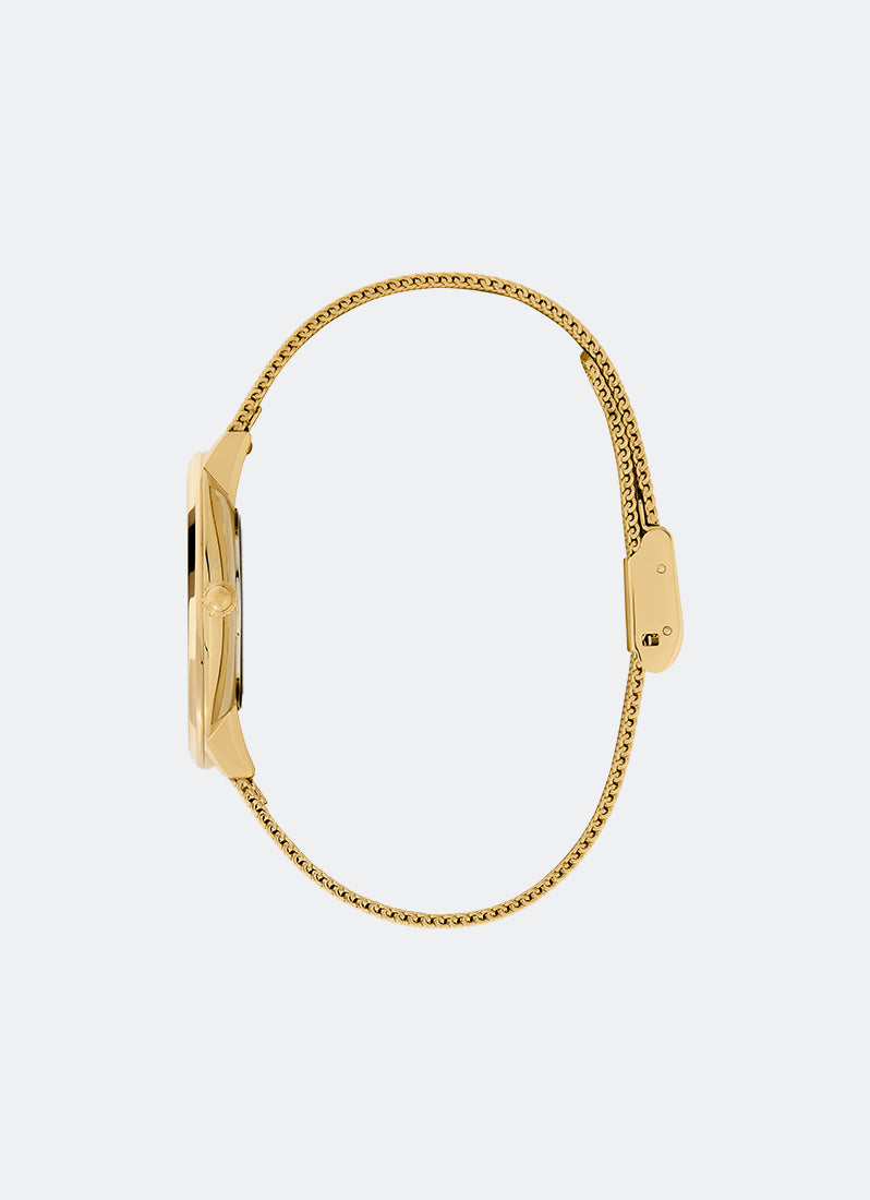 Jam Tangan Olivia Burton Signature Butterfly Ultra Slim Gold Mesh 35mm Side