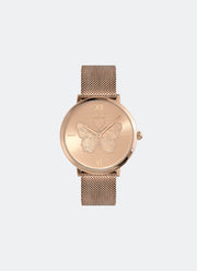 Butterfly Ultra Slim Rose Gold Mesh Watch 35mm - 24000148