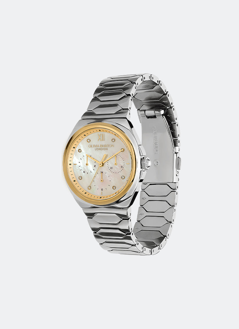 Lustre Multi-Function White/Gold & Two Tone Bracelet Watch 36mm - 24000152