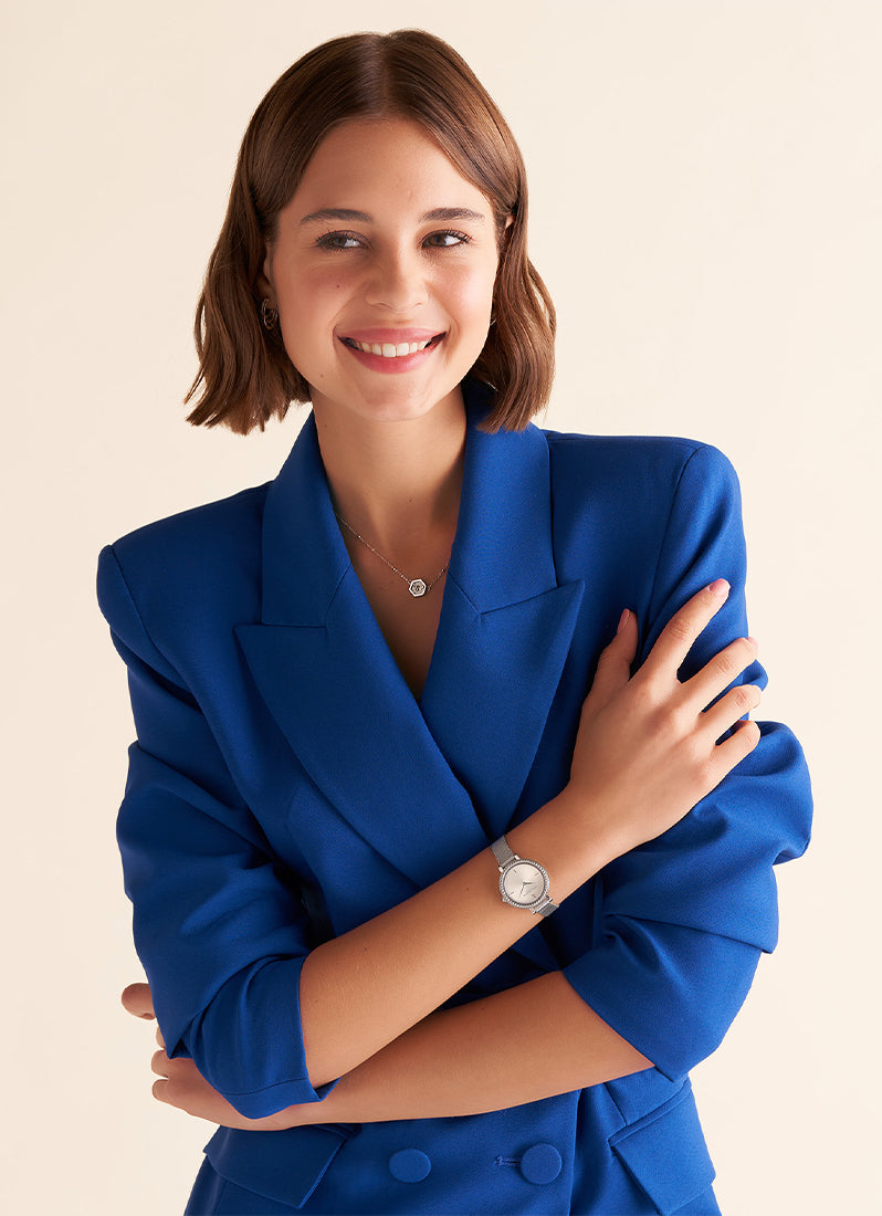 Vintage Bead Silver Mesh Watch 30mm - 24000160