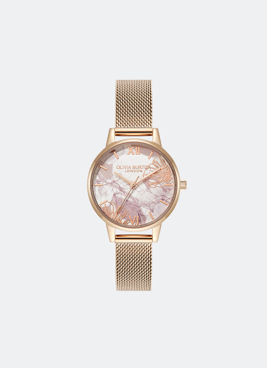 Abstract Floral Tonal Dial RG Mesh 30mm - 24000224