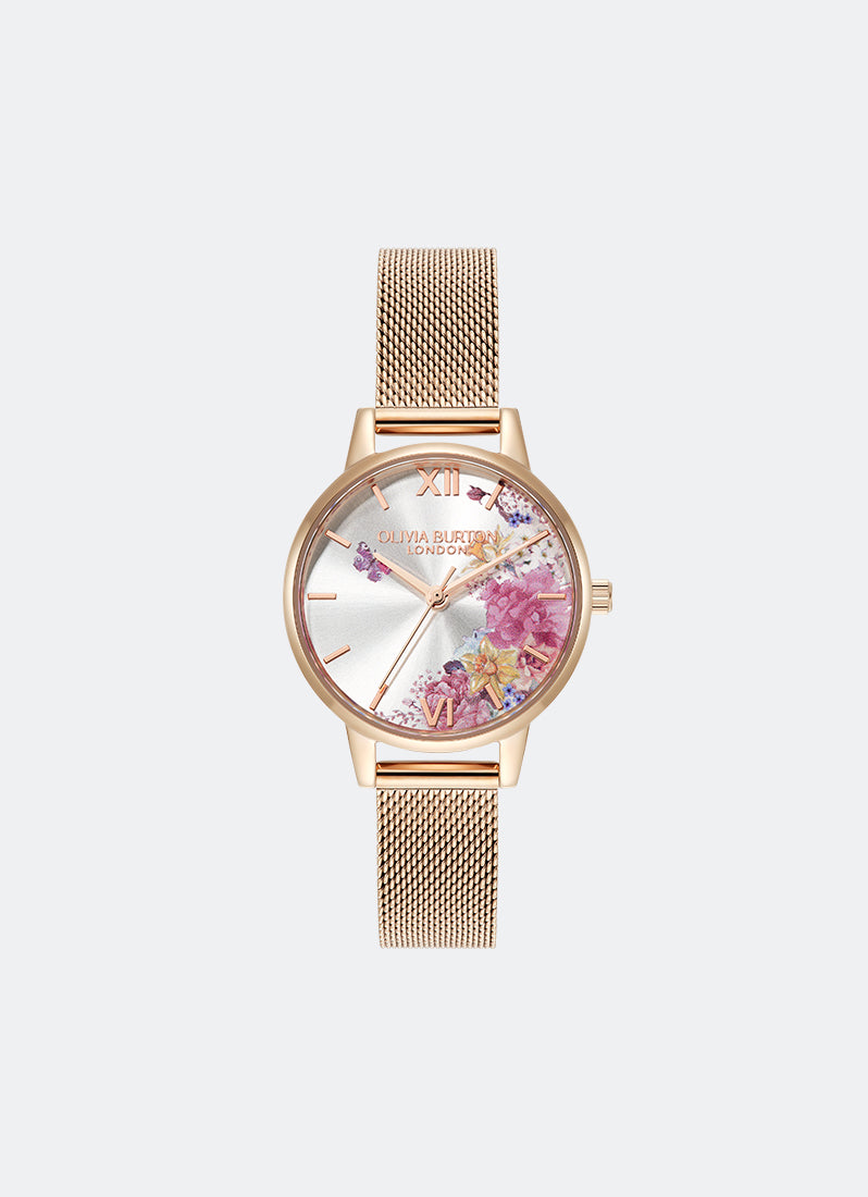 Illustrated Floral Dial RG Mesh 30mm - 24000226