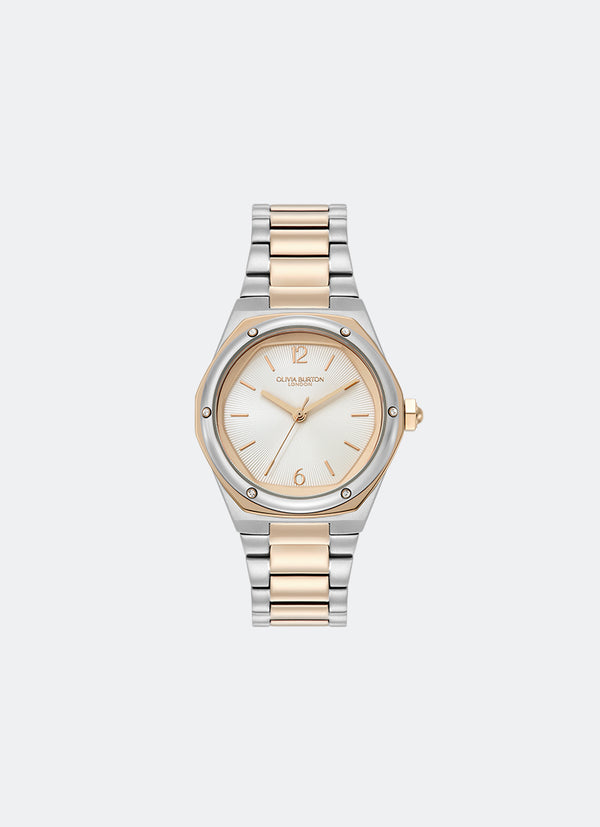 Sports Luxe Hexa White & Two Tone Bracelet 33mm 24000233