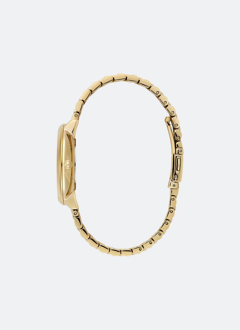 jam tangan olivia burton 3D-Sunflower Tonal Sunray Dial Gold Bracelet 35mm Side