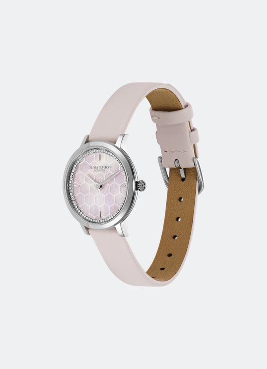 Ultra Slim Bee Primrose Pearlised Dial Primrose Leather Strap 28mm - 24000270