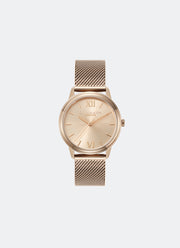 Olivia Burton Classic Swirl Carnation Gold & Rose Gold Mesh 32mm Front