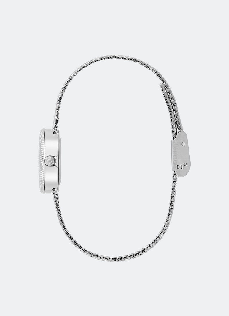 Olivia Burton Finery Silver Mesh 20mm Side