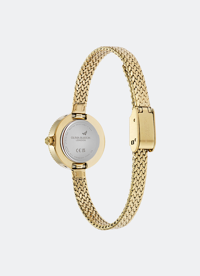 Olivia Burton Finery Gold Mesh 20mm Back
