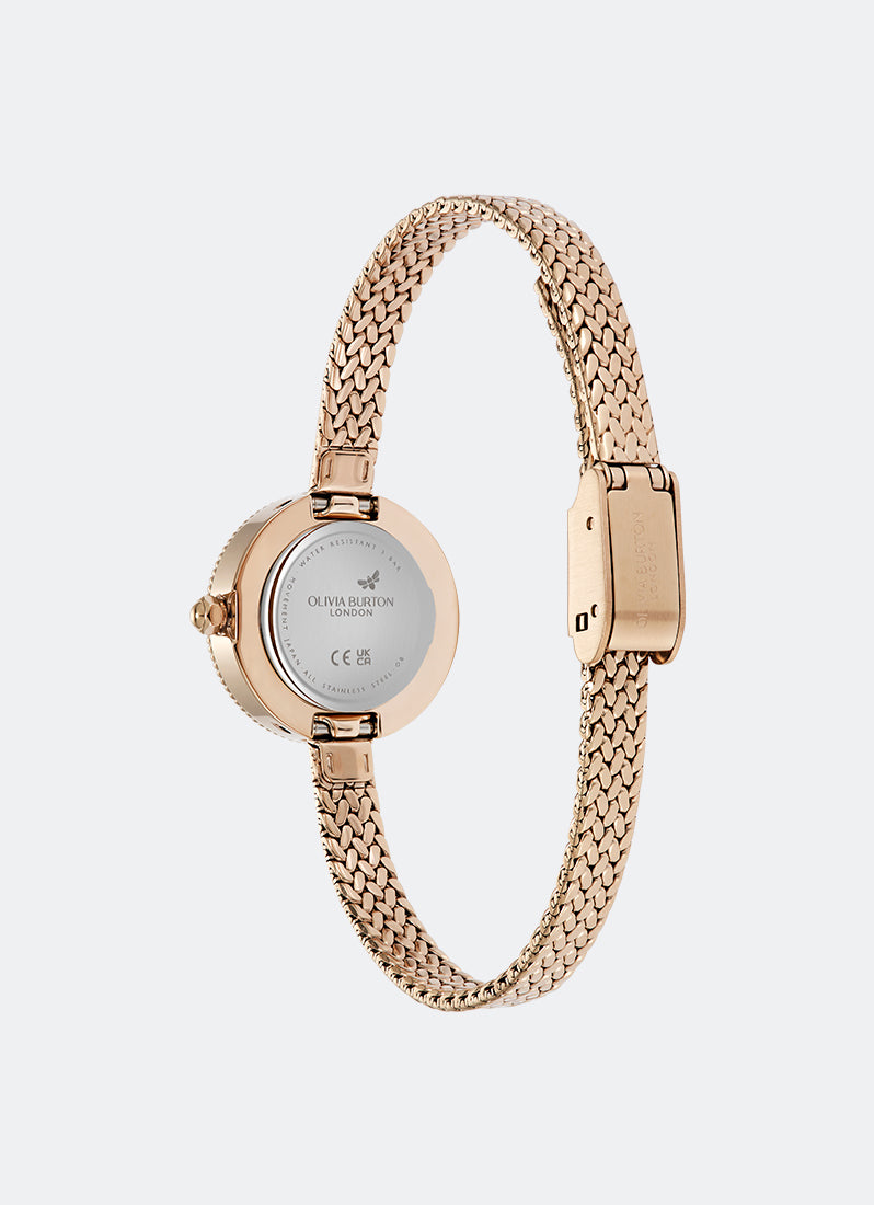 Oivia Burton Finery Rose Gold Mesh 20mm Back