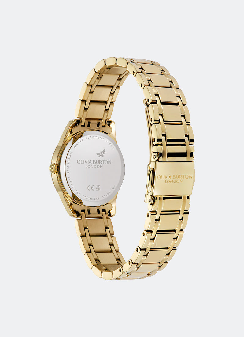 Olivia Burton Egerton Black & Gold Bracelet 28mm Back