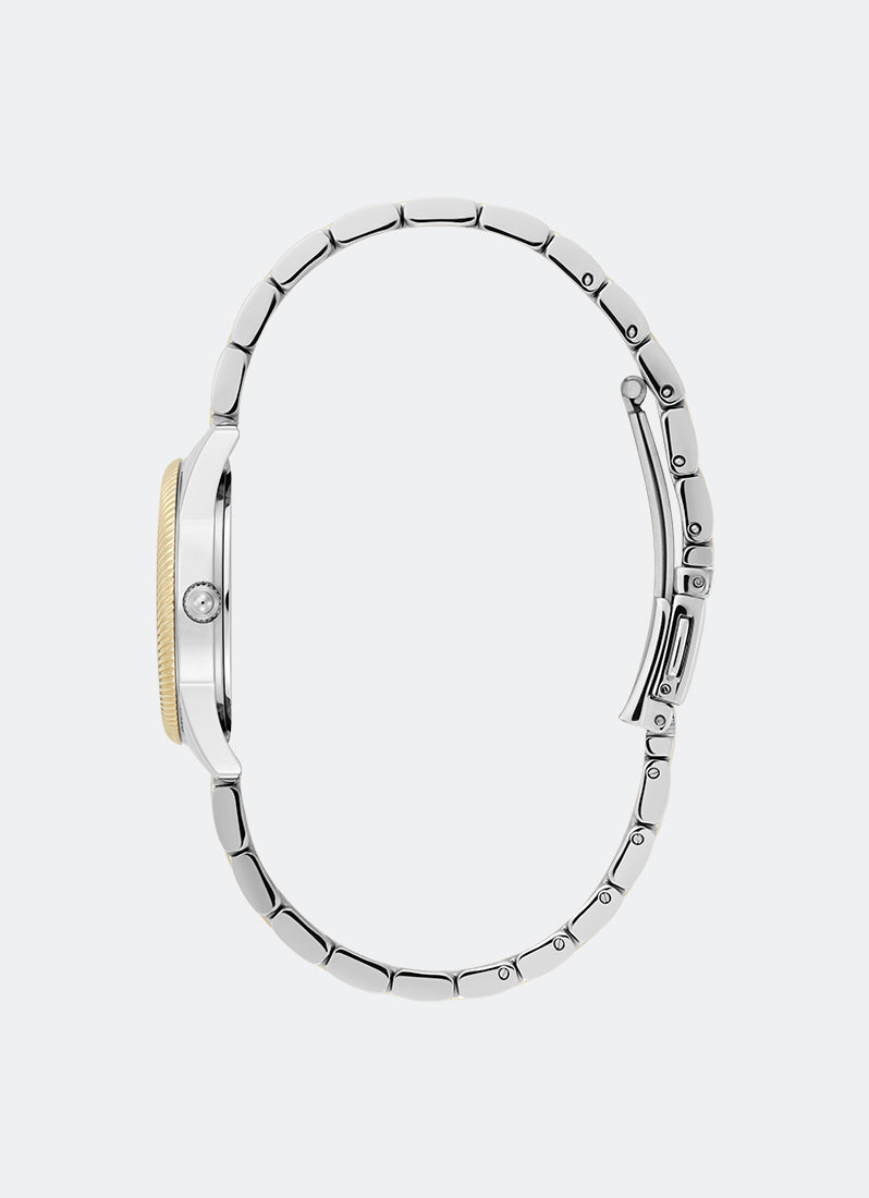 Olivia Burton Egerton Forest Green & 2- tone Bracelet Side 