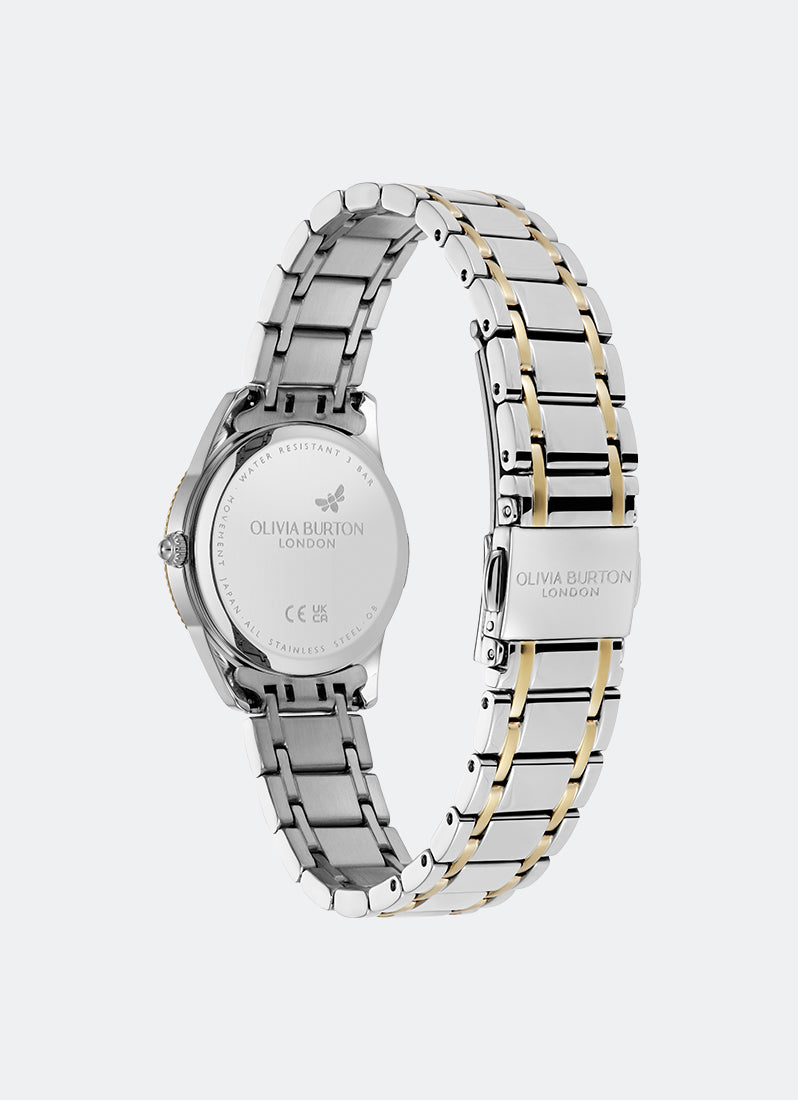 Olivia Burton Egerton Forest Green & 2- tone Bracelet Back 