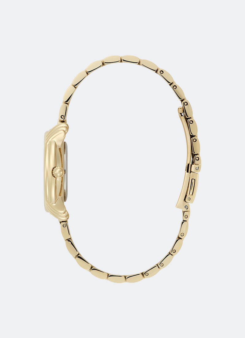 Art Deco 2.0 Forest Green Faux MOP & Gold Bracelet 30mm 24000294