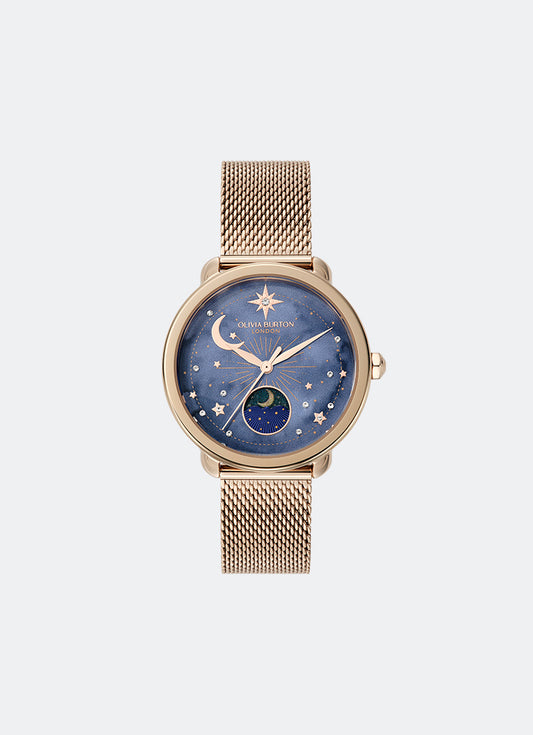 Moonphase Rose Gold Mesh 34mm 24000300