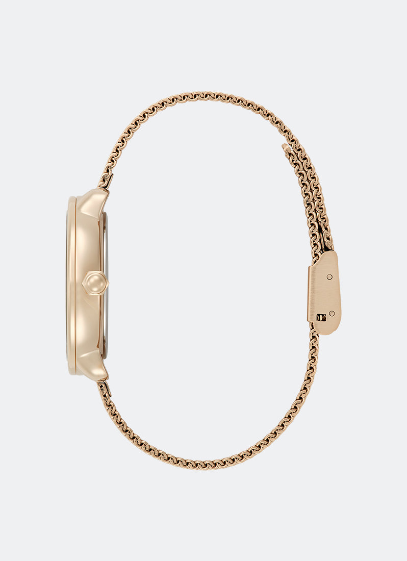 Olivia Burton Moonphase Rose Gold Mesh 34mm Side