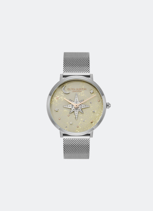Olivia Burton Signature Celestial Nova Grey Nebulae & RG Dial, SS Case, SS Mesh - 35mm Front