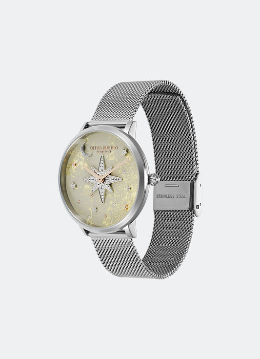 Olivia Burton Signature Celestial Nova Grey Nebulae & RG Dial, SS Case, SS Mesh - 35mm Angle