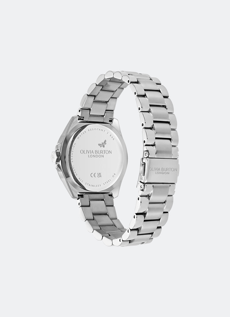 Olivia Burton Sport Luxe Chiswick Ivory Sunray Dial, SS Case, SS Bracelet - 36mm Back