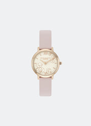 Olivia Burton Abstract Floral Rose & Gold Rose Strap 28mm Front
