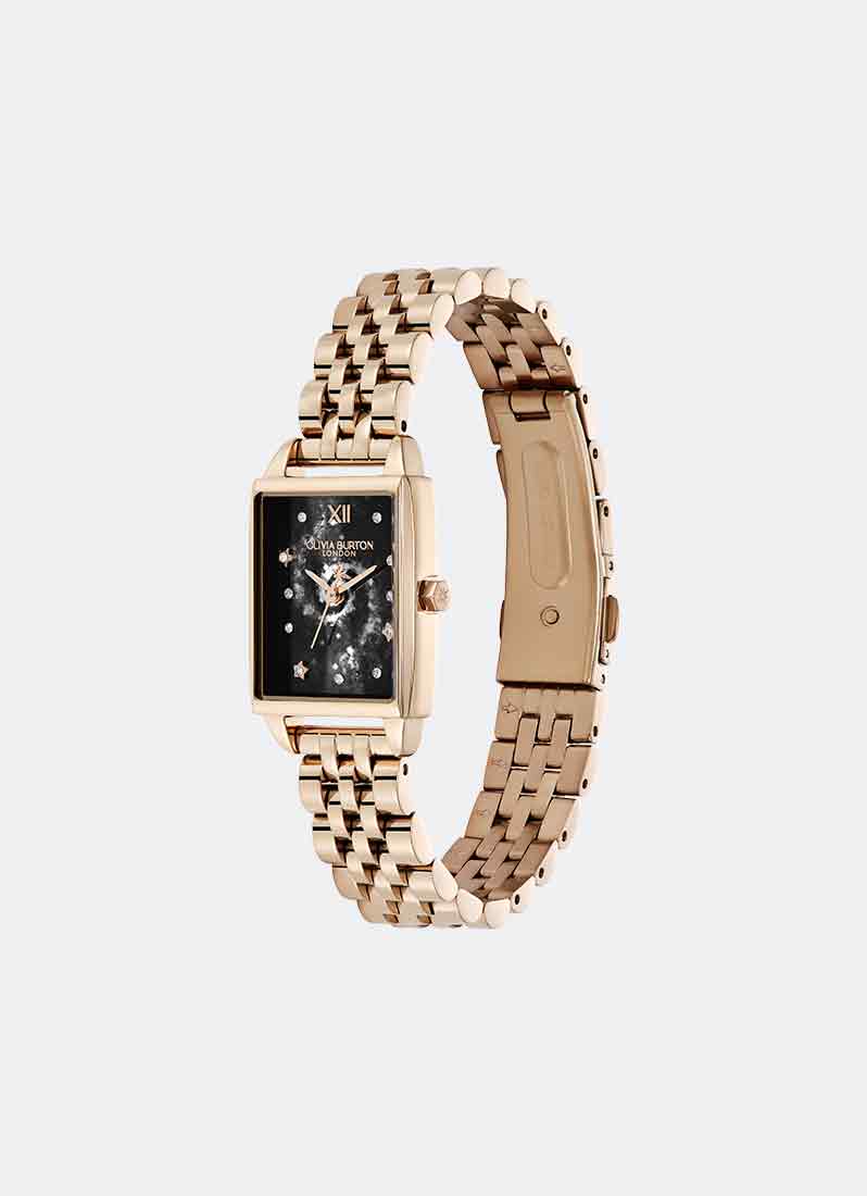 Signature Celestial Townhouse Black & Rose Gold Bracelet - 21mm 24000380