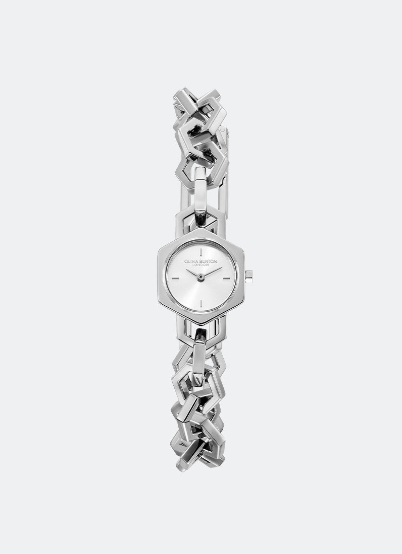 Signature Hex Link Mini Silver Bracelet - 20mm 24000393
