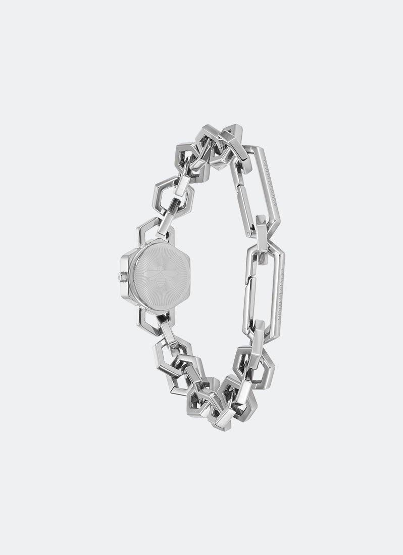 Signature Hex Link Mini Silver Bracelet - 20mm 24000393
