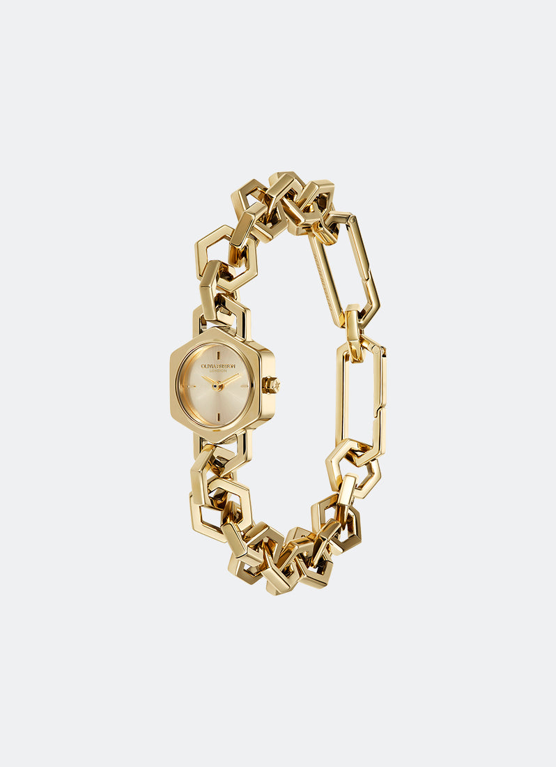 Signature Hex Link Mini Gold Bracelet - 20mm 24000394