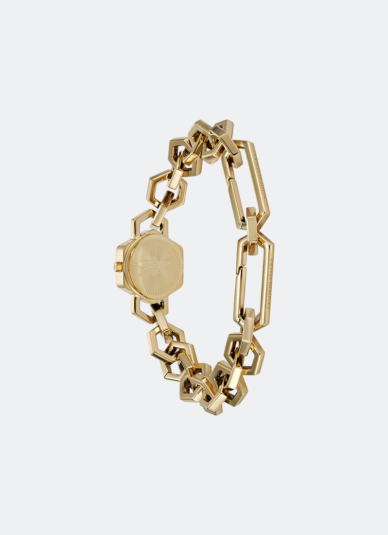 Signature Hex Link Mini Gold Bracelet - 20mm 24000394