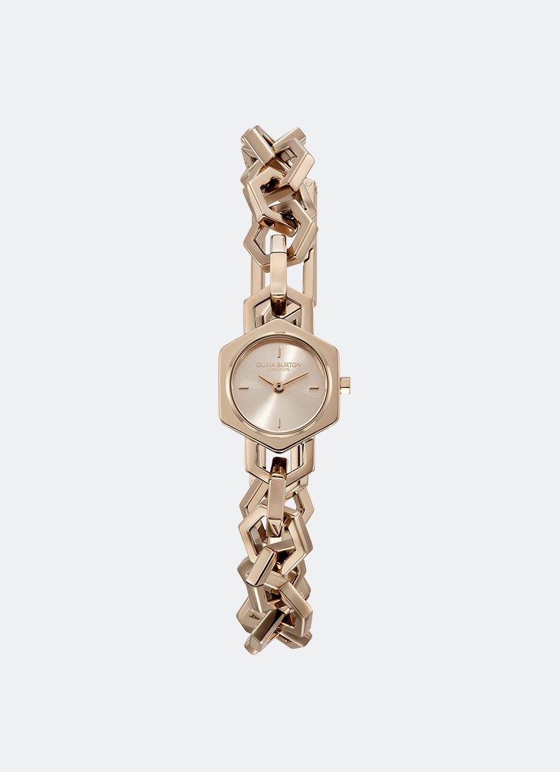 Signature Hex Link Mini Rose Gold Bracelet - 20mm 24000395