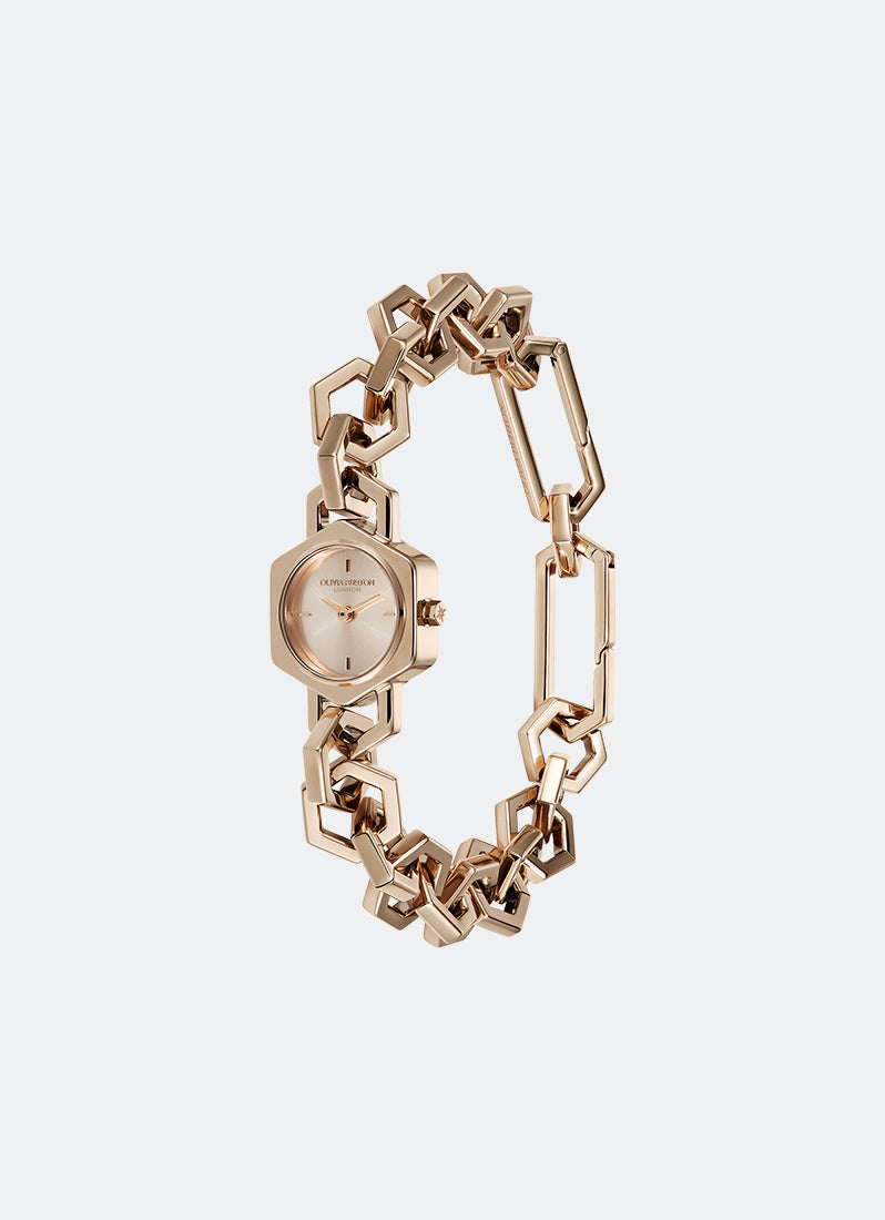 Signature Hex Link Mini Rose Gold Bracelet - 20mm 24000395