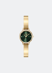Classic Mini Forest Green & Gold Bangle - 23mm 24000441