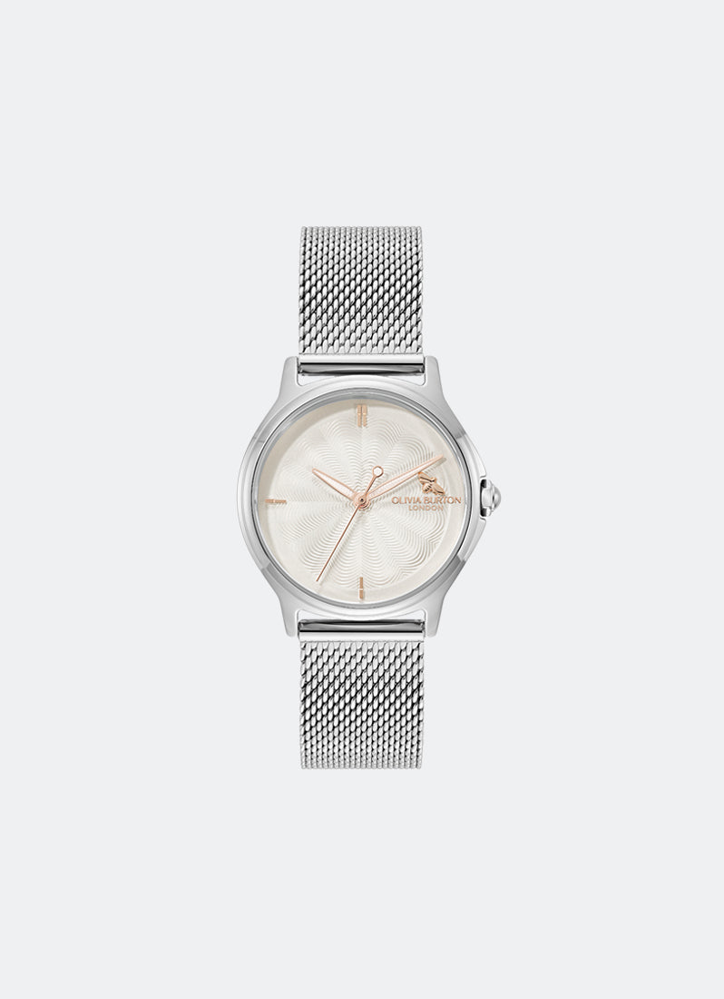 Modern Classics Bee Silver White Dial with RG Accents, SS Case, SS Mesh Bracelet - 30mm 24000340