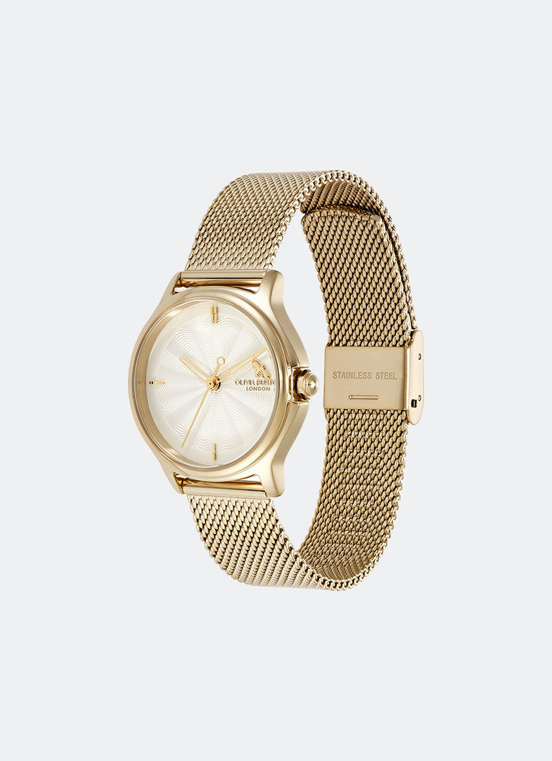 Modern Classics Bee Silver White Dial with GP Accents, GP Case, GP Mesh Bracelet - 30mm 24000341