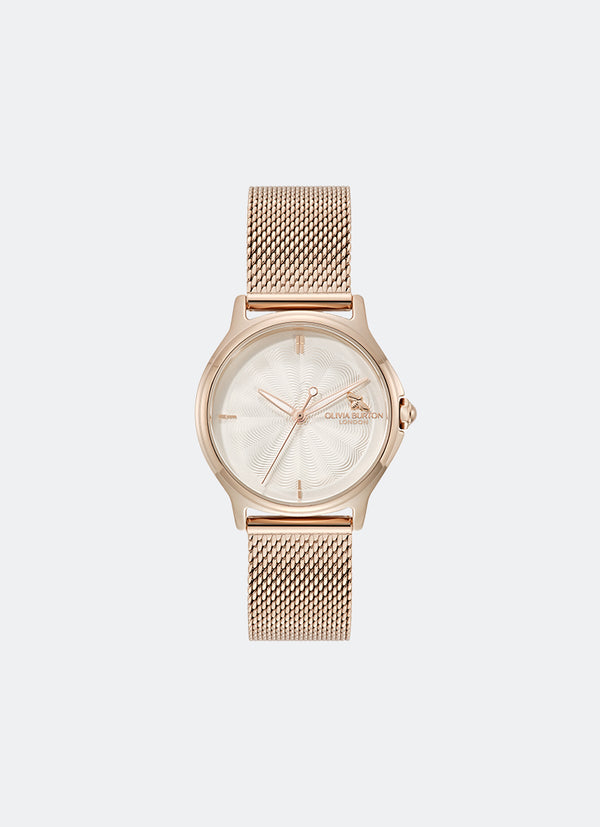 Modern Classics Bee Silver White Dial with RG Accents, RG Case, RG Mesh Bracelet - 30mm 24000342