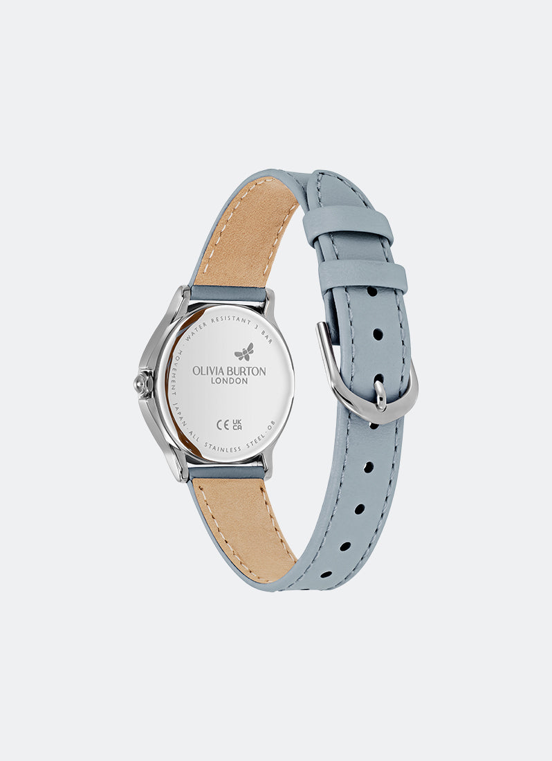 Modern Classics Bee Chalk Blue Dial, SS Case, Blue Leather - 30mm 24000343