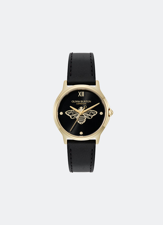 Modern Classics Bee Black Dial, GP Case, Black Leather 30mm - 24000344