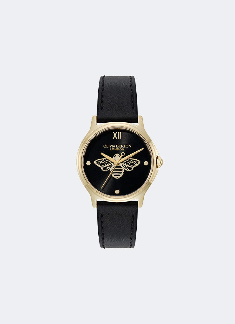 Modern Classics Bee Black Dial, GP Case, Black Leather 30mm - 24000344