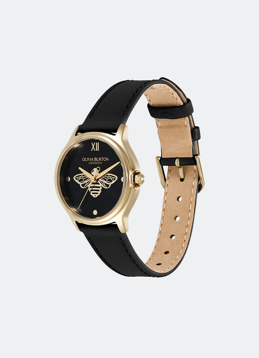 Modern Classics Bee Black Dial, GP Case, Black Leather 30mm - 24000344