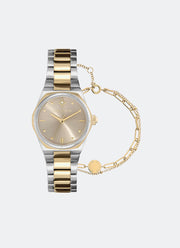 Olivia Burton Mini Hexa Neo Gold & Two Tone Bracelet Watch Illusion Gold Stacking Bracelet 28mm