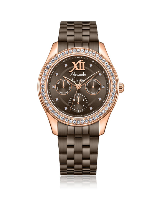 Passion Boyfriend Band Multifunction Rose Gold Brown 36mm - AC2496BFBROBO