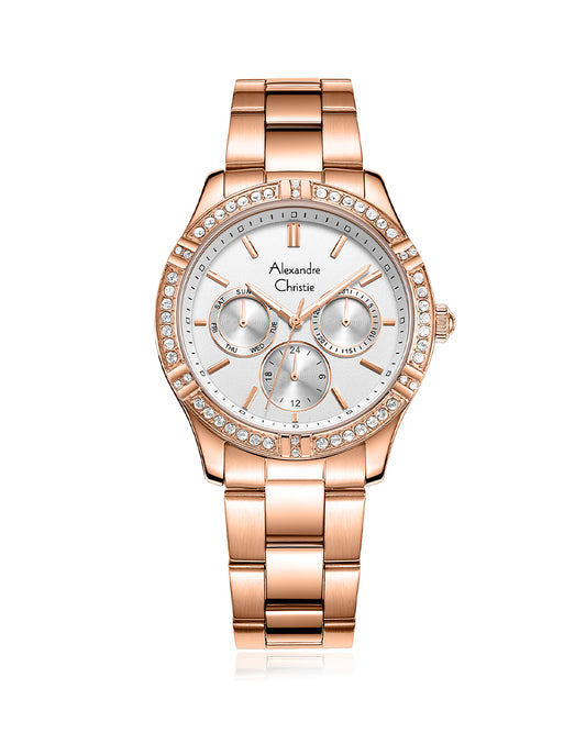 Passion Boyfriend Band Multifunction Rose Gold White 36mm - AC2A51BFBRGSL